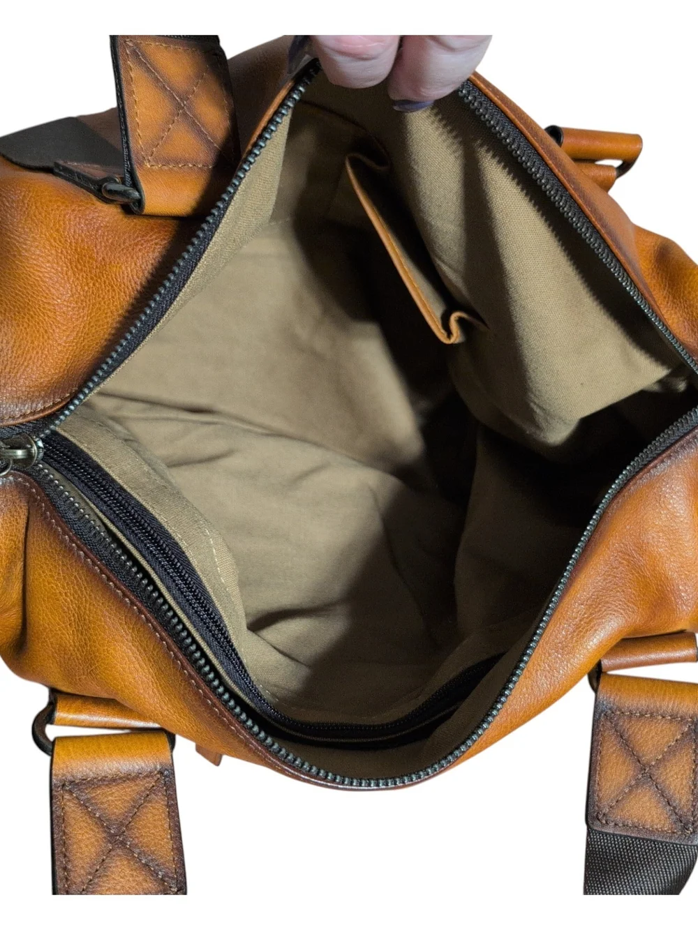 Genuine Leather Travel Bag for Men and Women Duffle Bag